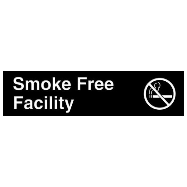 Accuform 12 in W x 3 in H, Engraved Plastic PSG652BK - main